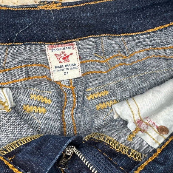 True Religion Julie Womens Size 27 Blue Straight Leg Jeans - Picture 8 of 11